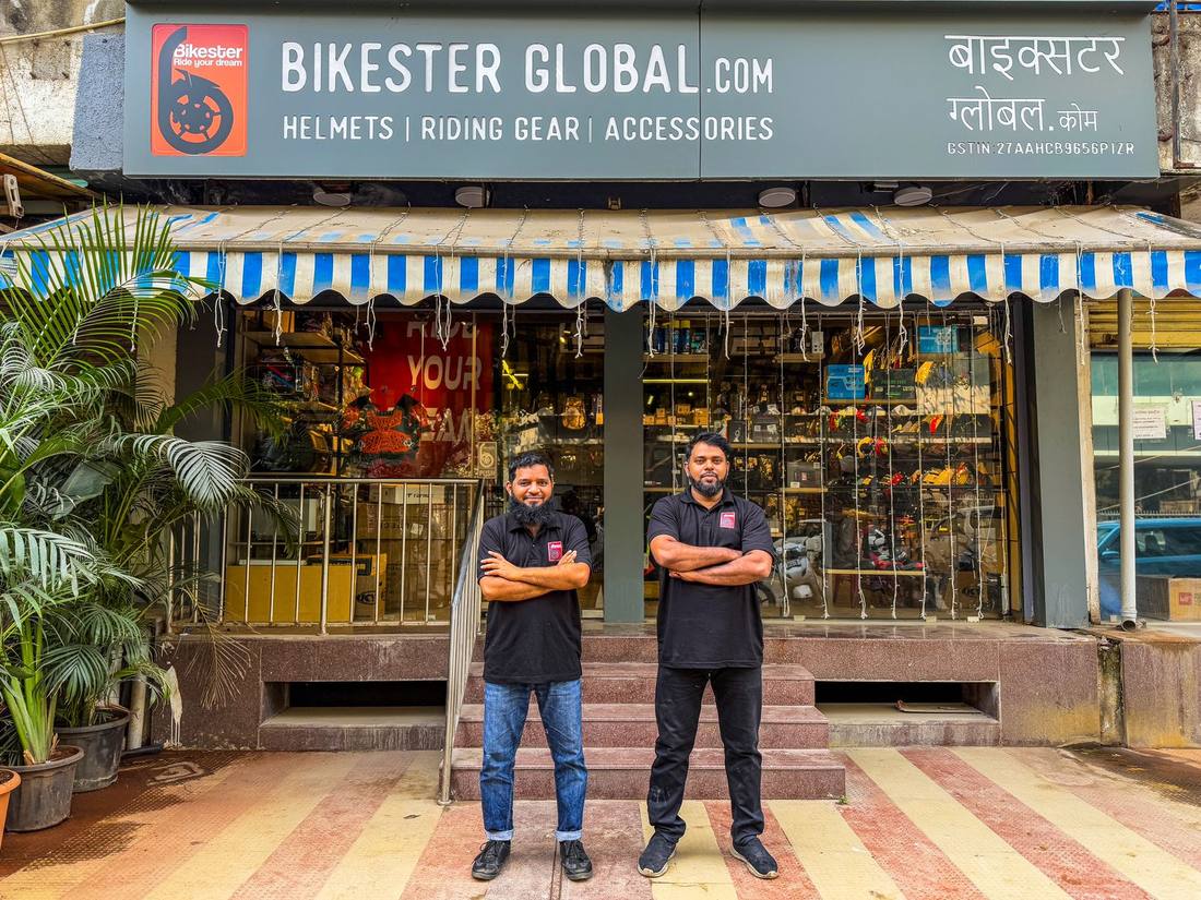 Bikester Global Santacruz storefront with staff outside the shop
